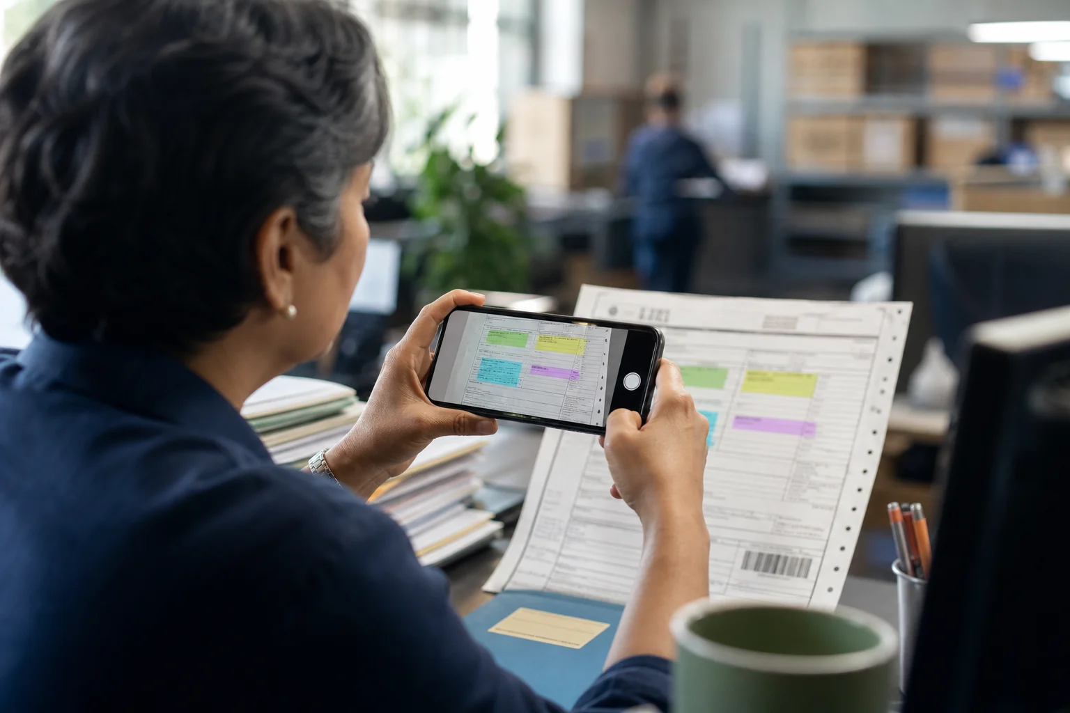 Step-by-step transport document scanning setup